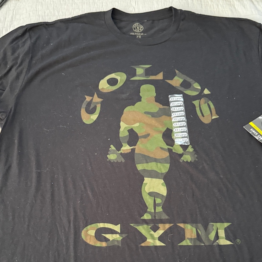 Gold's Gym Black Camo Logo Men's T-Shirt - Picture 4 of 4